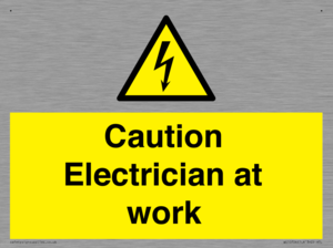 Caution Electrician at work